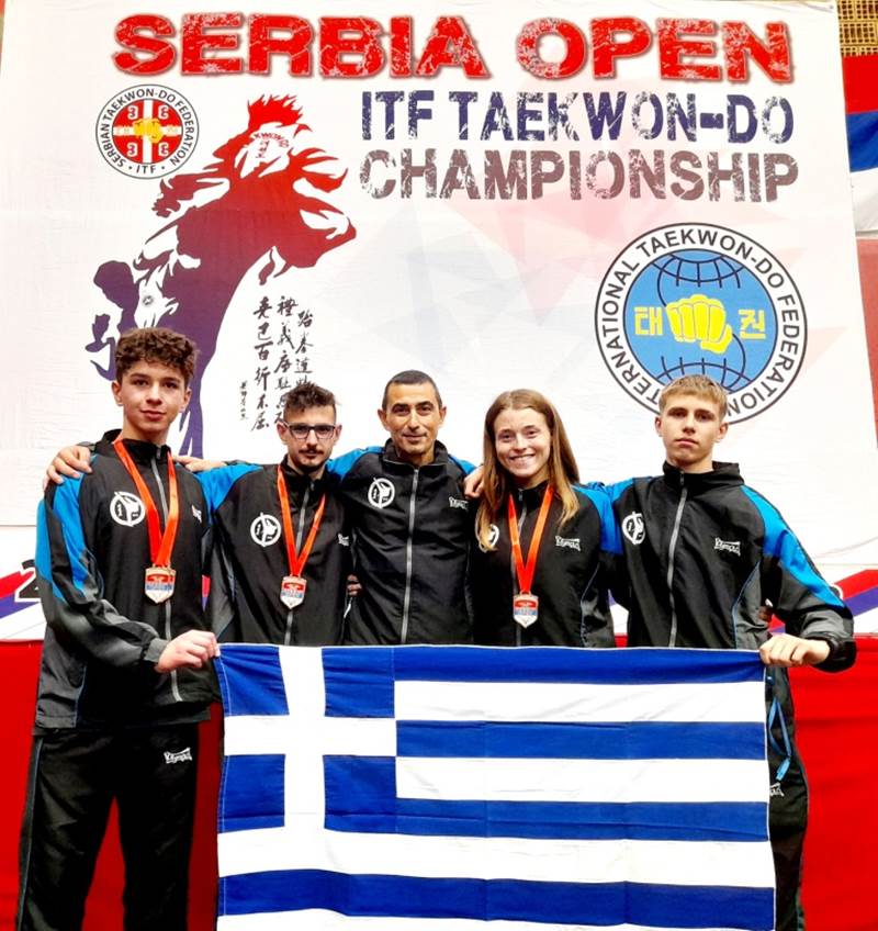 NAOUSSA TAEKWON-DO: ΤΕΣΣΕΡΑ ΜΕΤΑΛΛΙΑ ΣΤΟ SERBIA OPEN 2024 