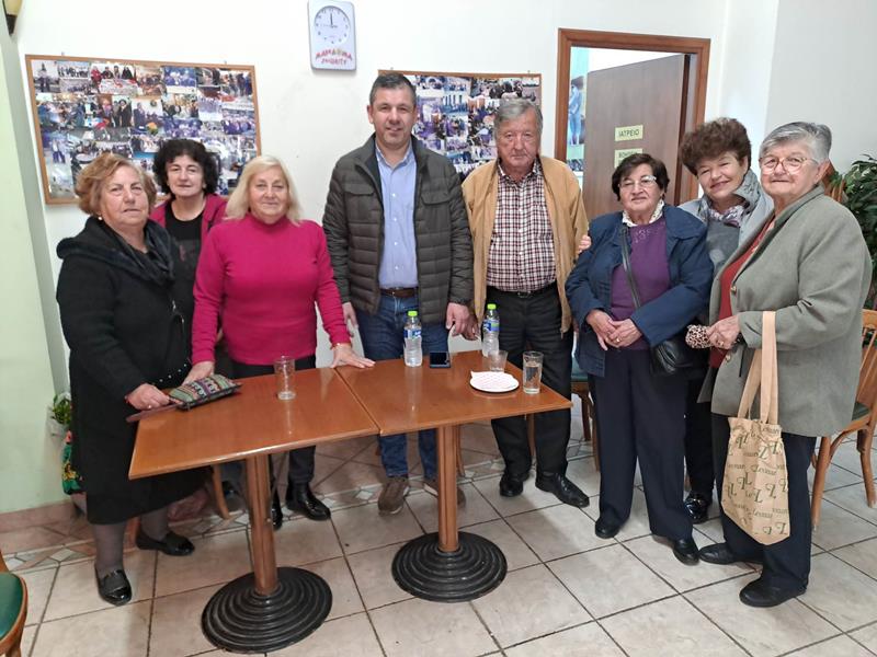 Συναντήσεις με τα συμβούλια των ΚΑΠΗ Μονοσπίτων, Κοπανού, Επισκοπής και  Μαρίνας για τον Πρόεδρο του Κ.Κ.Π.& Α Δήμου  Νάουσας Δημήτριο Θανασούλη 