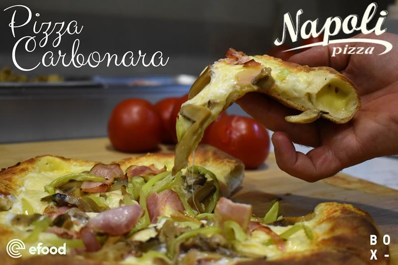 Pizza Carbonara από την pizza Napoli 