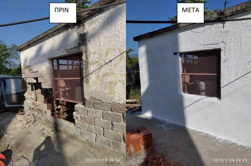 Ολοκληρώθηκε  σήμερα το έργο συντήρησης του οικίσκου στα Μονόσπιτα  από  συνεργείο της ΔΕΥΑΝ παρουσία του Προέδρου Γιώργου Τασιώνα