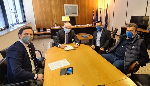 Οι εκτεταμένες ζημιές στις καλλιέργειες στο επίκεντρο της συνάντησης του Δημάρχου Νάουσας,  Νικόλα Καρανικόλα με τον Πρόεδρο του ΕΛΓΑ, Ανδρέα Λυκουρέτζο