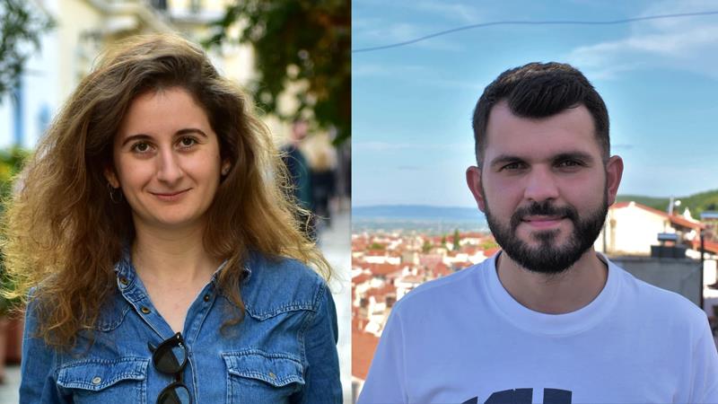 Η Αντωνία Μαρκοβίτη και ο Γιώργος Ρότζιος  ερευνητές στην ομάδα του νομού Ημαθίας στο πλαίσιο του εγχειρήματος Istorima 