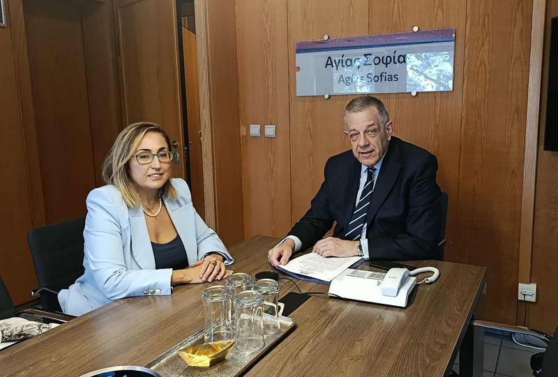 Συνάντηση της Βουλευτού Ημαθίας, κ. Σ. Αραμπατζή με τον Υφυπουργό Υποδομών και Μεταφορών, κ. Νίκο Ταχιάο